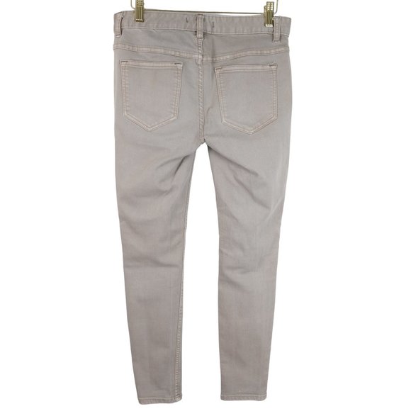 Free People 61855-16515125 Beige Destroyed Skinny Jeans Size W27 - Picture 5 of 11